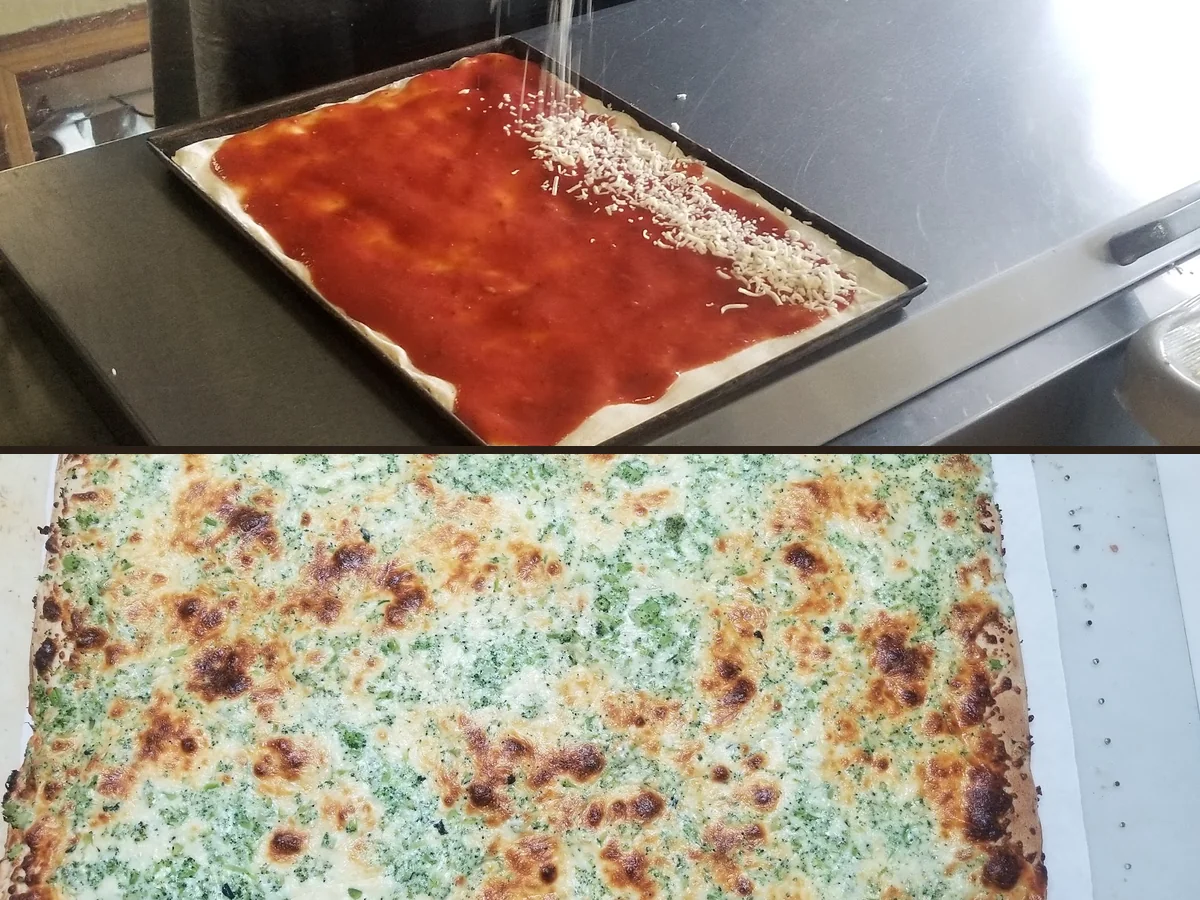 Golden crust pizza with melted cheese.